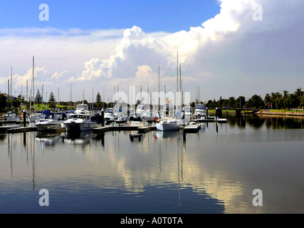 Patawalonga Marina Yachten Stockfoto