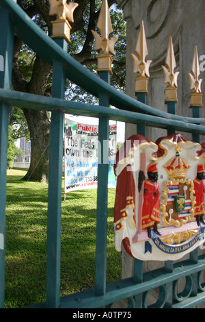 Native Hawaiian Protest gegen Iolani Palace Honolulu Hawaii Stockfoto