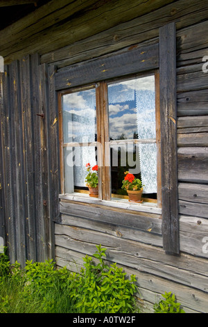 Traditionelle finnische Haus am Ritamaki in der Nähe von Torsby in Värmland Grafschaft Schweden Stockfoto
