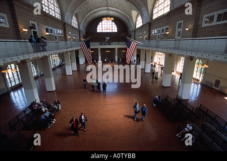 Die Great Hall Ellis Island Immigration Gateway in die neue Welt Stockfoto