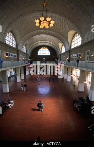 Die Great Hall Ellis Island Immigration Gateway in die neue Welt Stockfoto