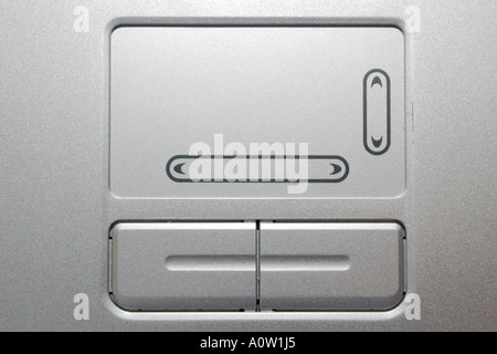 Nahaufnahme von rechts und Links Tasten und einen Laptop-Computer-Touch-Maus-pad Stockfoto