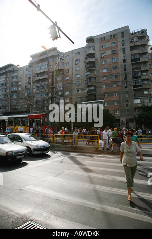 Straße Bukarest Rumänien Stockfoto