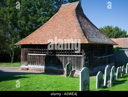 Bell-Käfig, St. Marien, East Bergholt, Suffolk. Stockfoto