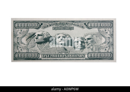 Neuheit-1 Million US-Dollar-banknote Stockfoto