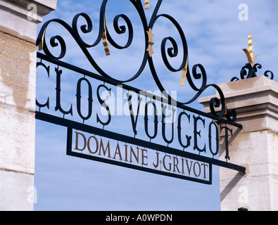Der Clos de Vougeot Weinberg Cote d ' or Burgund Frankreich Stockfoto