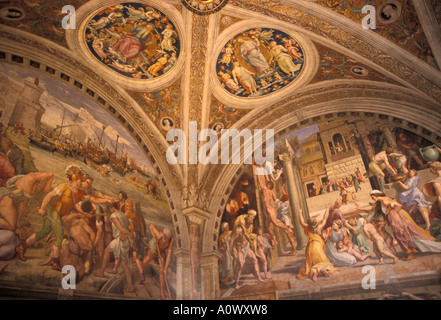 Michelangelo und die Freskenmalerei der Sixtinischen Kapelle St. Peter Basilika Vatikan Rom Italien s Stockfoto