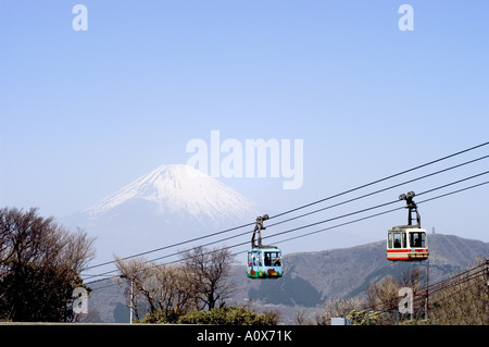 Mount Fuji 3776m Seilbahn Hakone Honshu Insel Japan Asien Stockfoto