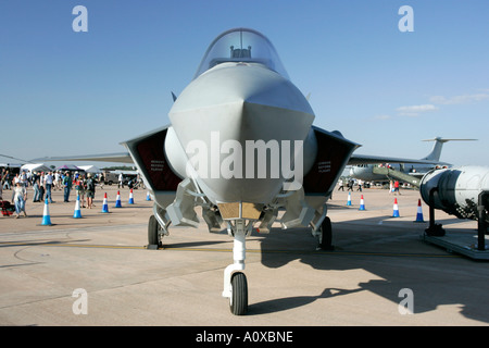 JSF Joint Strike Fighter RAF F 35 X 35 Lockheed Martin mock up auf statische Anzeige RAF Fairford Gloucestershire England Großbritannien Stockfoto