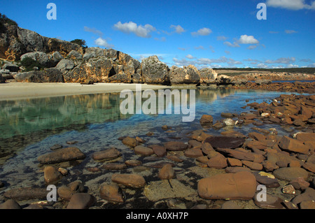 Salzwasser-Lagune auf Kangaroo Island, Flinders Chase Nationalpark, South Australia, Australien Stockfoto