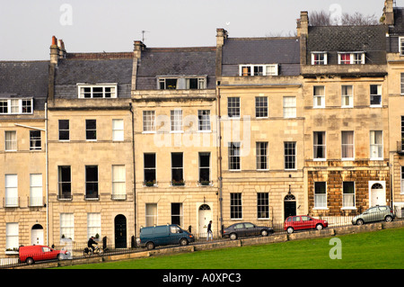 Terrasse des georgianischen Stadthäusern Marlborough Gebäude Bath England UK Stockfoto