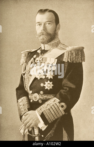 Der Zar Nikolaus II. von Russland, 1868 bis 1918 Stockfoto