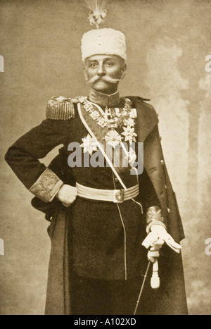 Peter I., 1844 - 1921. Der letzte König von Serbien (1903-1918) und der erste König der Serben, Kroaten und Slowenen (1918-1921). Stockfoto