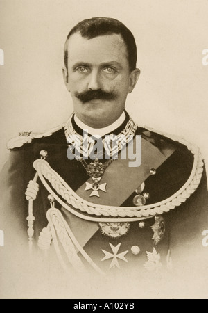 König Victor Emmanuel III von Italien Stockfoto