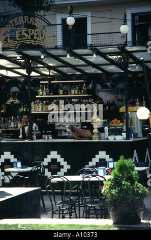 Cafe Restaurante El Espejo in Paseo de Recoletos Madrid Stockfoto