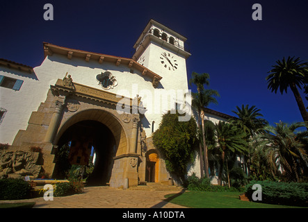 Santa Barbara County Courthouse, County Courthouse, Gericht, Gerichte, Gerichte, Santa Barbara, Kalifornien, USA, Nordamerika Stockfoto