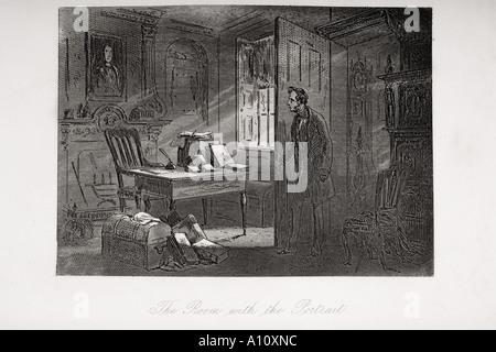 Das Zimmer mit dem Porträt von Little Dorrit von Charles Dickens. Stockfoto