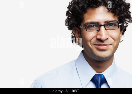 Porträt eines Geschäftsmannes Grinsen Stockfoto