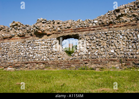 Römischen Stadtmauer - Verulamium Park - St Albans - Hertfordshire Stockfoto