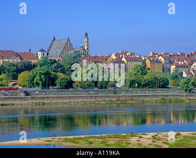Der Blick der Altstadt über die Weichsel Warschau Polen Stockfoto