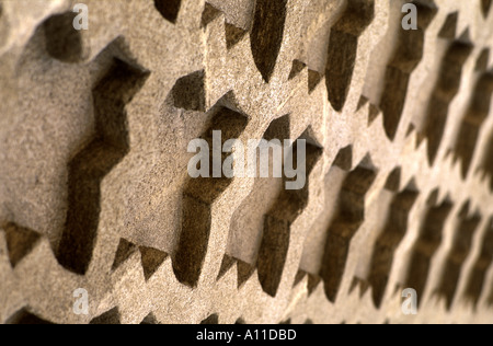 Detail der Wand der Moschee in Casablanca. Stockfoto