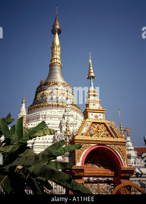 Thailand Chiang Mai Wat Saen Fang Pagode Stockfoto