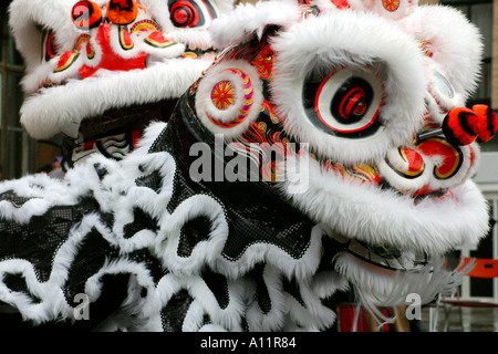 Chinese New Year Löwentanz Stockfoto