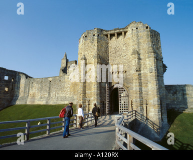 Das Torhaus, Warkworth Castle, Warkworth, Northumberland, England, Vereinigtes Königreich Stockfoto