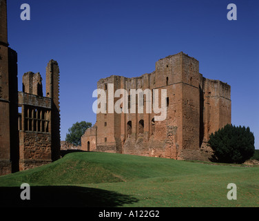 Der Bergfried in Kenilworth Castle eine atemberaubende Bergfried mit seiner Norman Rittersaal Stockfoto