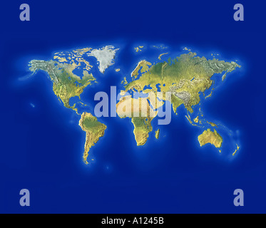Karte der Welt Stockfoto