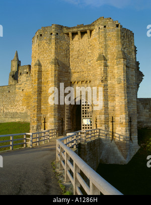 Das Torhaus, Warkworth Castle, warkworth, Northumberland, England, UK. Stockfoto