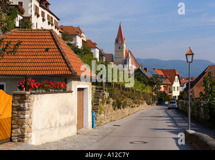 Malerisches Städtchen Weissenkirchen in Niederösterreich Stockfoto