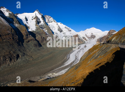 Alpine Großglockner längste Pasterzengletscher Österreich Stockfoto
