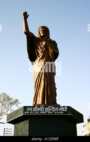 Statue des ehemaligen Premierministers und Führers der Kongresspartei Indira Gandhi, Ujjain, Madhya Pradesh, Indien, asien Stockfoto