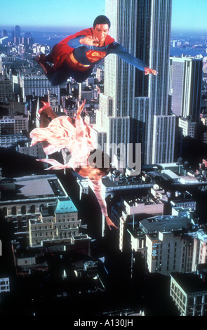 Superman auf der Grundlage der Film Jahr 1978 Direktor Richard Donner Christopher Reeve Margot Kidder Jerry Siegel und Joe Shuster Stockfoto