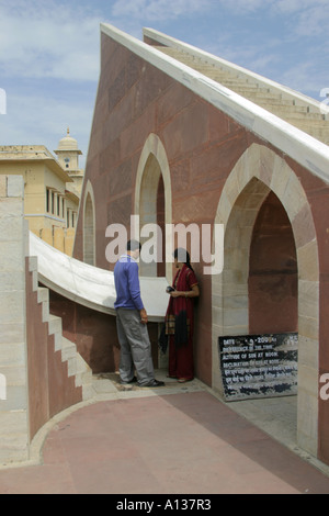 Das Observatorium Jantar Mantar in Jaipur Stockfoto