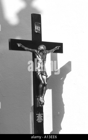 Jesus Christus am Kreuz bei Walsingham NORFOLK EAST ANGLIA ENGLAND UK Stockfoto