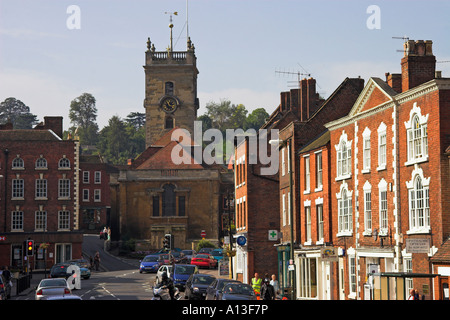 Last-Straße in Richtung St. Anne Kirche, Bewdley, Hereford und Worcester, England anzeigen Stockfoto