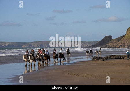 Reiten Sie, Druidston Haven, Pembrokeshire, Wales, UK Stockfoto