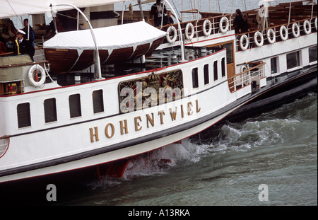 Der Hohentwiel ein Dampf Schiff in der Bodensee-See in Deutschland und der Schweiz Stockfoto