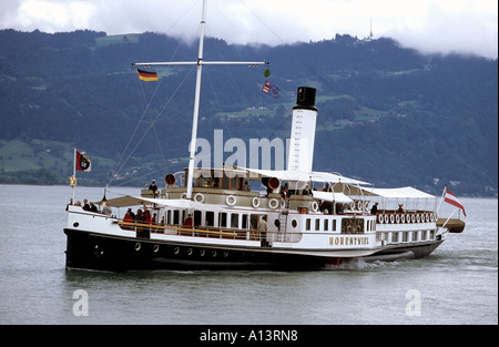 Der Hohentwiel ein Dampf Schiff in der Bodensee-See in Deutschland Stockfoto