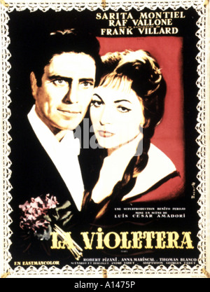 La Violetera Jahr 1958 Direktor Luis César Amadori Filmplakat Stockfoto