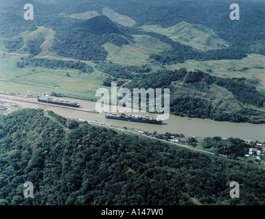 Versand an der Panama-Kanal-Republik von Panama Stockfoto