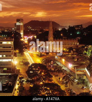 Panama City Republik von Panama Night-Time-Ansicht der Innenstadt Stockfoto