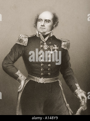 Sir John Franklin, 1786 - 1847. Englisch Royal Navy Offizier und Entdecker in der Arktis. Stockfoto