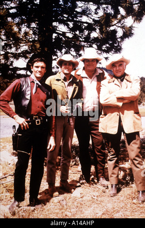 Bonanza Jahr 1959 1973 Lorne Greene Michael Landon Stockfoto