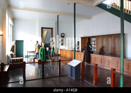 Bahnhof Manchester Museum für Wissenschaft und Industrie Rekonstruktion des ersten Passagiers Welten Stockfoto