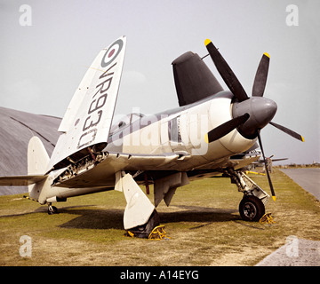 Hawker Sea Fury FB11 VR930 mit gefalteten Flügeln Stockfoto