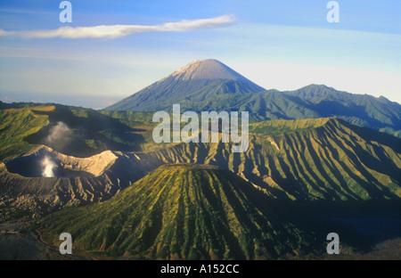 Vulkanlandschaft Mt Bromo (Bromo Tengger Semeru National Park), Indonesien Stockfoto