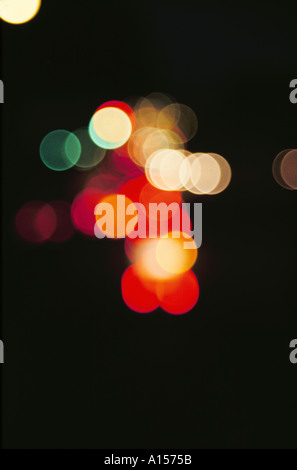 Verschwommen Verkehr Warteschlange bei der Autobahn Stockfoto